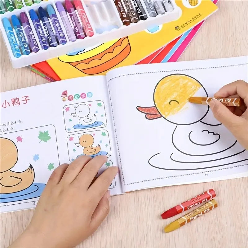 Step-by Step Painting Coloring Book Progressive Easy to Hard Levels Creative Art Learning Activity Quality Paper Book Gift