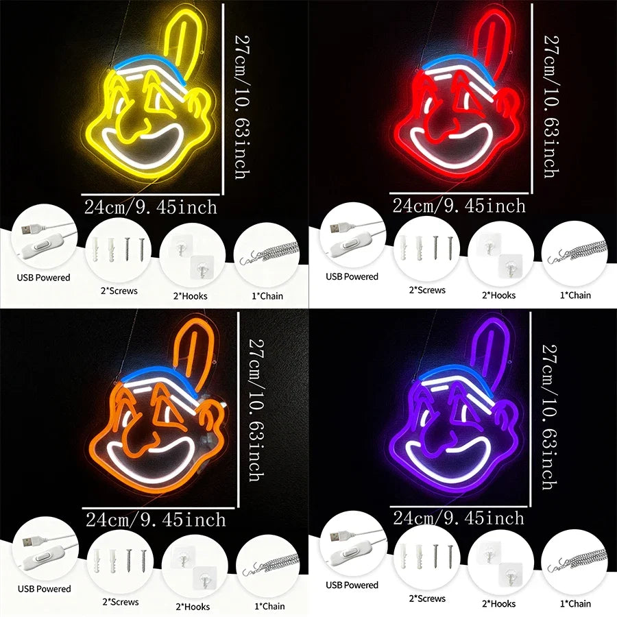Animation Led Neon Sign, Rabbit Icon, Used For Bedroom, Game Room, Man Cave, Party Decor, Gifts For Teenagers And Boyfriends.
