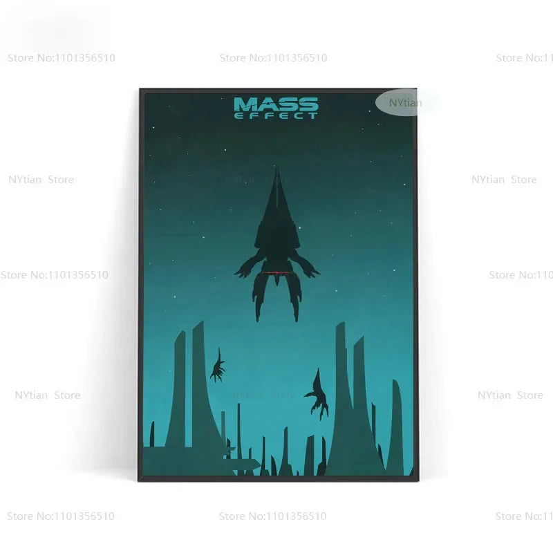 NT1464 Mass Effect Poster Minimalist Classic Game Gift Posters And Prints Wall Art Picture Canvas Painting For Home Room Decor