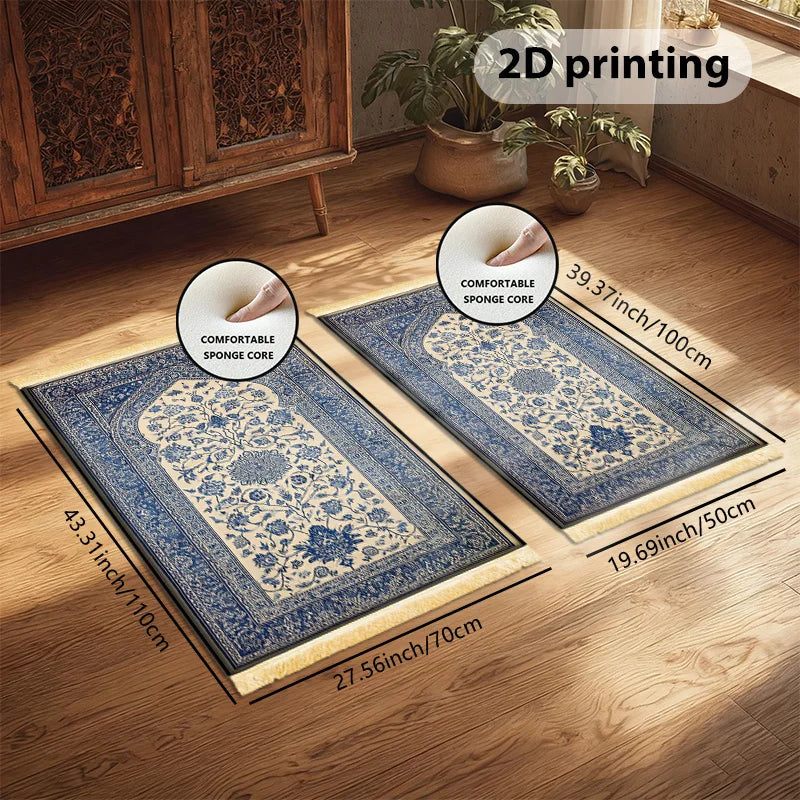 VIKAMA Islamic Fringed Prayer Mat, Soft And Machine-Washable Prayer Mat, Muslim Prayer Rug, Suitable For Home Use And Pilgrimage