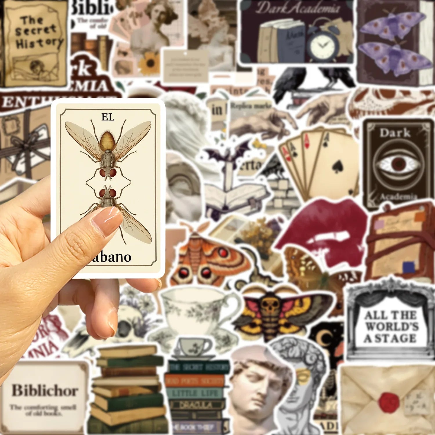 50PCS Cartoon Dark Aesthetics Graffiti Stickers Decorative Guitar Notebook Luggage DIY Waterproof Stickers