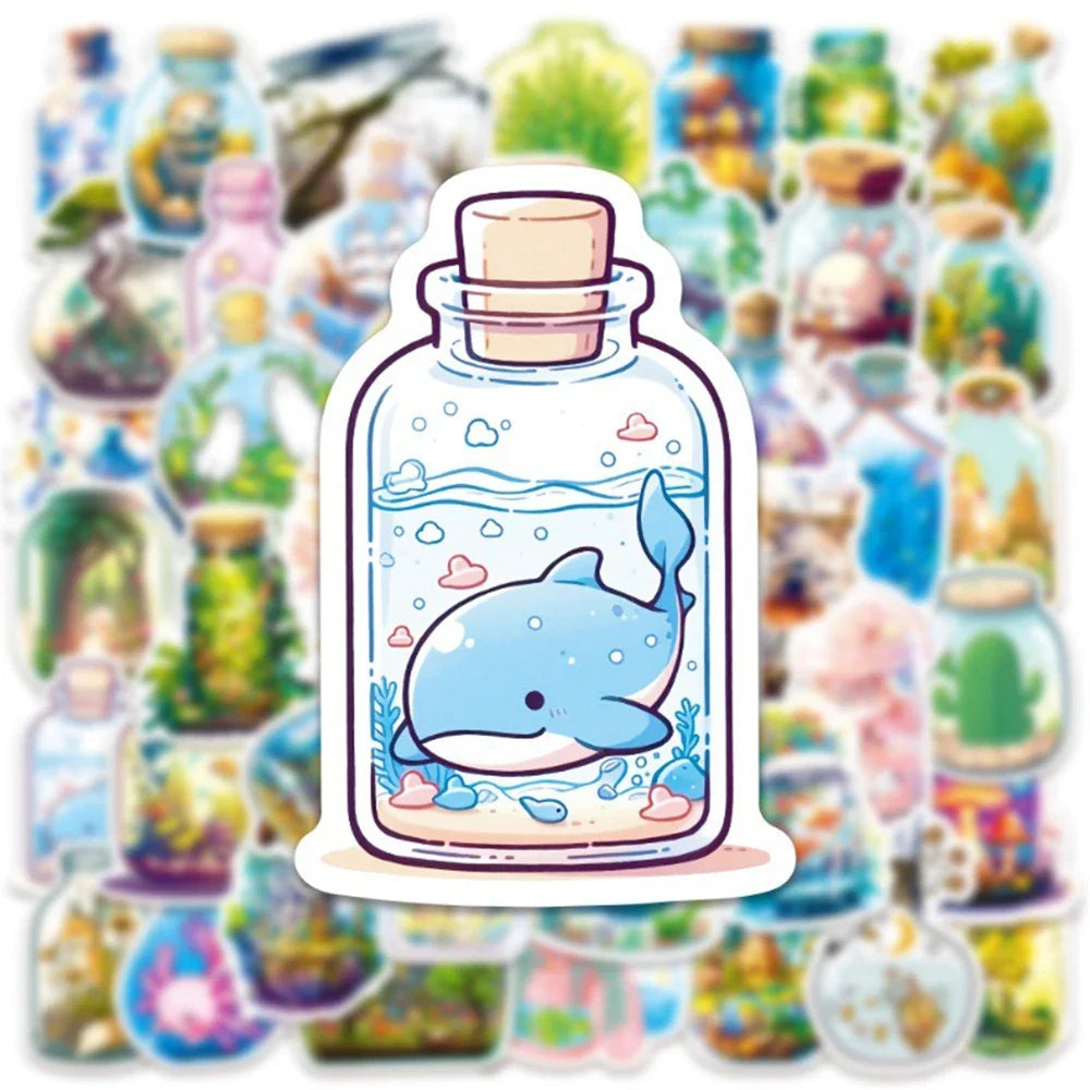 10/30/50pcs Cartoon Magic Potion Bottle Graffiti Stickers Decals Laptop Suitcase Phone Notebook Guitar Decoration Sticker Toys