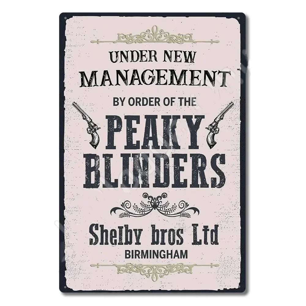 P-Peakys B-Blinders Whiskey Metal Sign - Retro Tin Plaque with Iconic Flat Cap & Whiskey Bottle Art, Eye-Catching Wall Decor