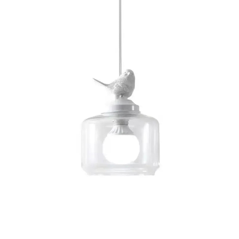 Birds Glass Pendant Lights For Dining Room Kitchen Bedroom Homestay Suspension Hanging Lamp E27 LED Christmas Gift Drop Shipping