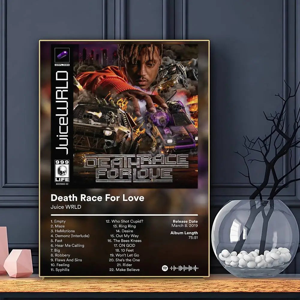 Rapper J-Juice W-WRLD Poster HD Art Sticky Wall Waterproof Home Living Room Bar Decoration