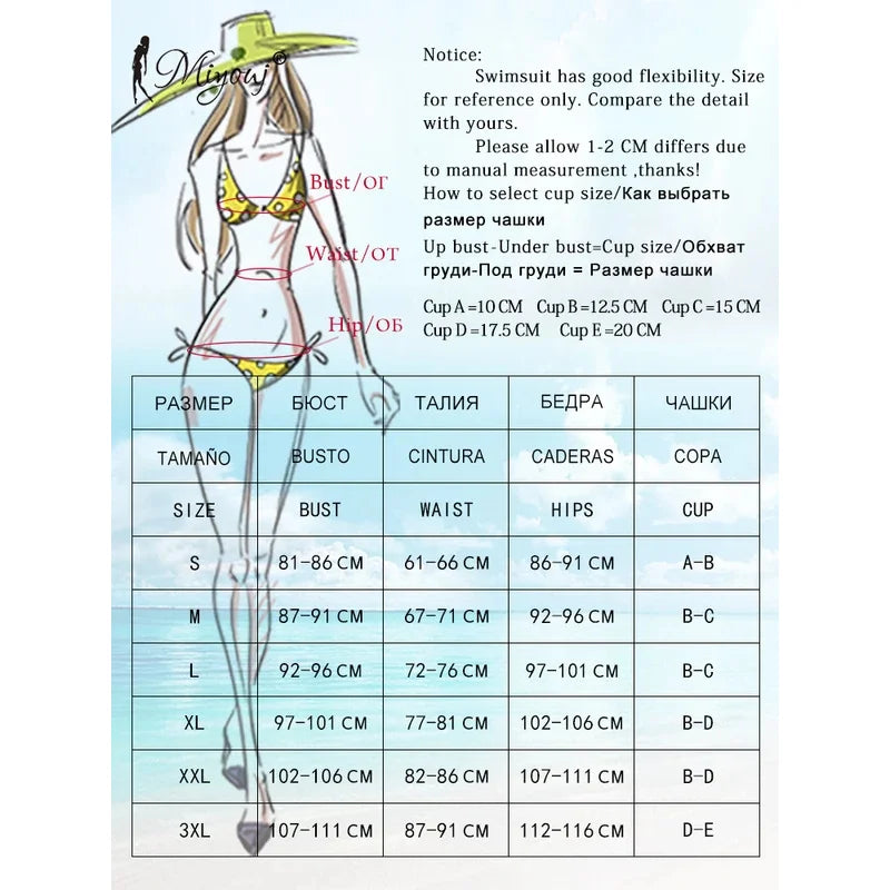 Miyouj Glossy Triangle Bikini Set Bandage Style Two Piece Swimwear for Women Summer Beachwear New Arrival