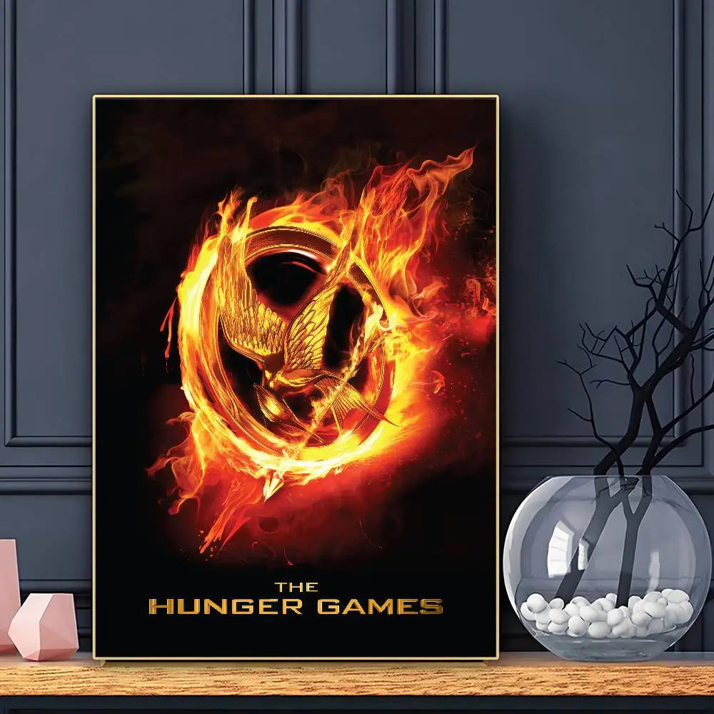 Classic Movie The Hunger Games Poster Sticky Wall Art Printing Waterproof Home Living Bed Room Bar Aesthetic Decor