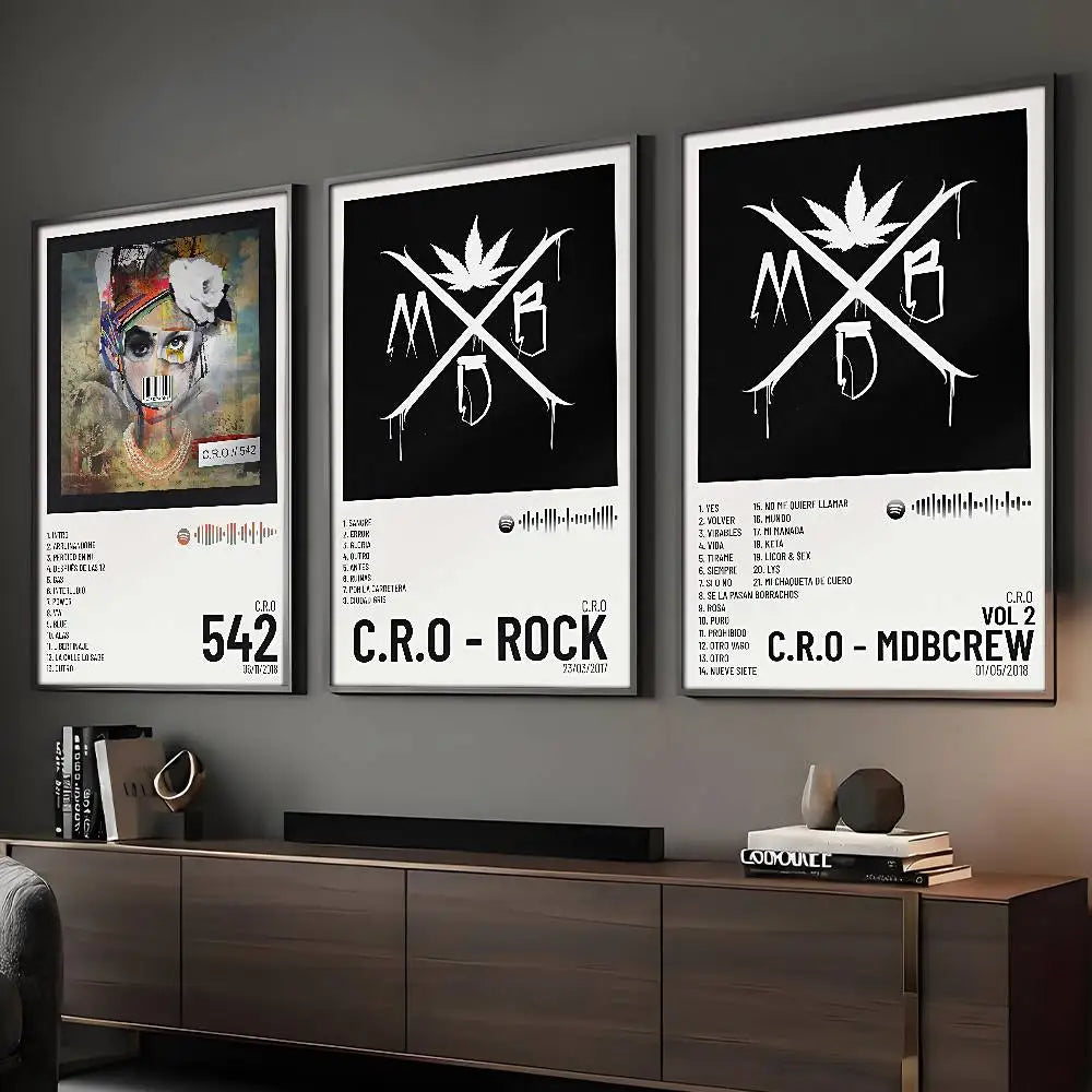 Singer C.R.O Poster HD Art Sticky Wall Waterproof Home Living Room Bar Decoration
