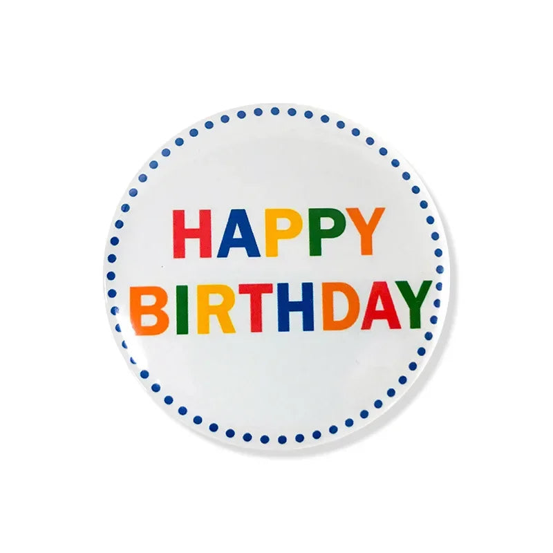 New Happy Birthday Theme Emblem Birthday Party Children's Adult Clothing Decoration Badge Birthday Party Decoration Souvenir