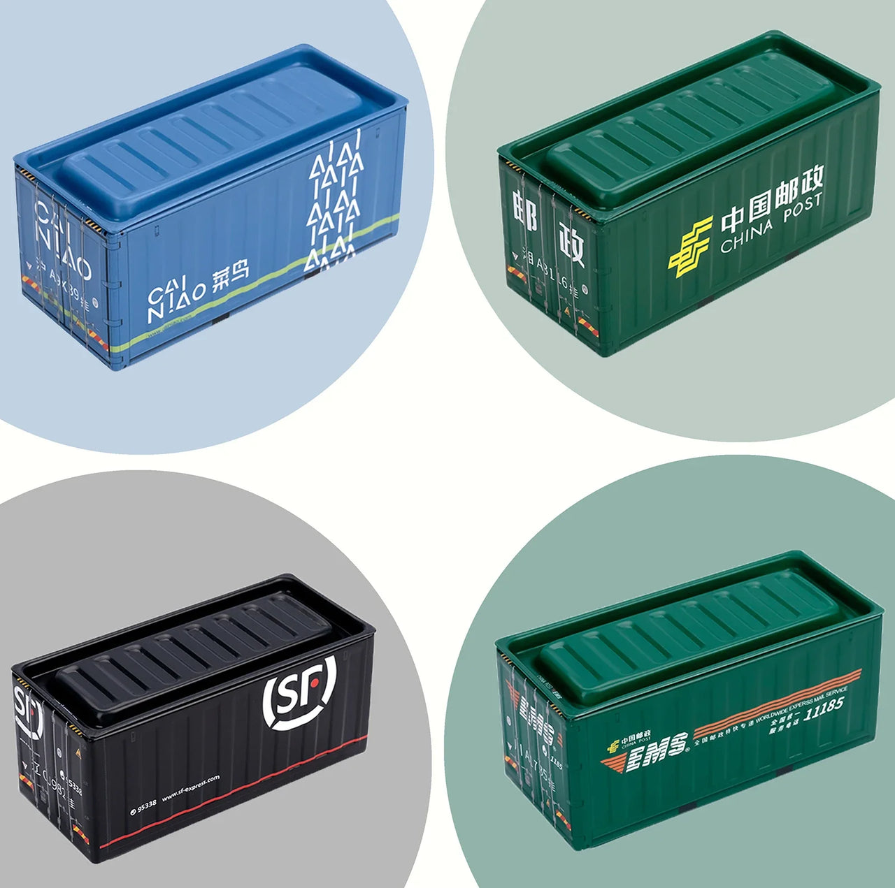 4pcs/set Mini Storage Box  Retro Industrial Style Iron Creative Decoration Collect Item Desktop Mini Container Model Gifts