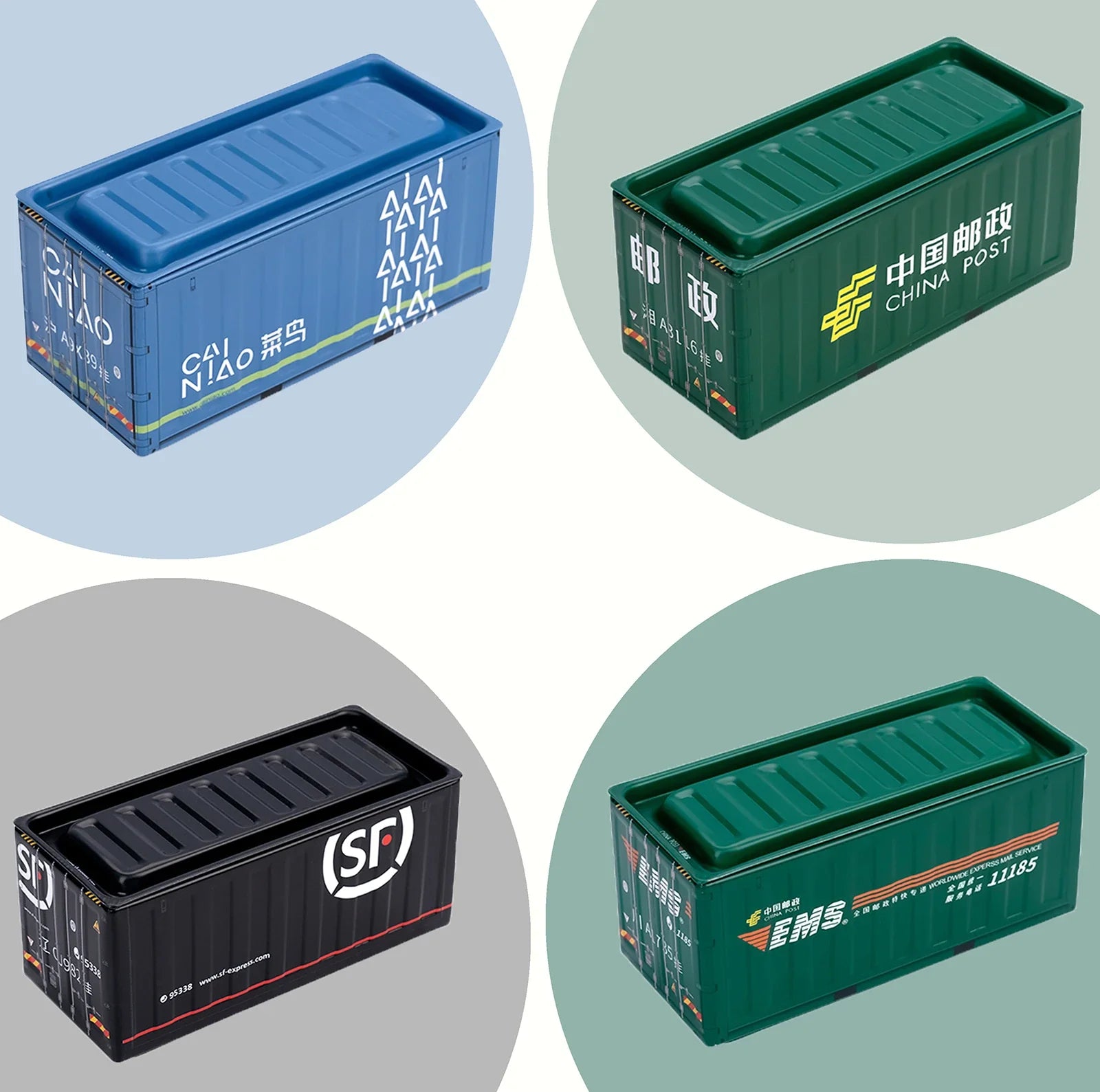 4pcs/set Mini Storage Box  Retro Industrial Style Iron Creative Decoration Collect Item Desktop Mini Container Model Gifts