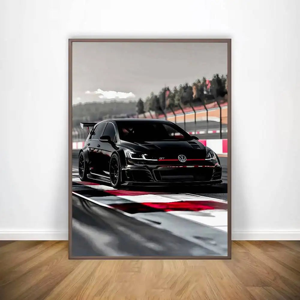 V-VW G-GolfS G-GTI SuperCar Poster Sticky Wall Art Printing Waterproof Home Living Bed Room Bar Aesthetic Decor
