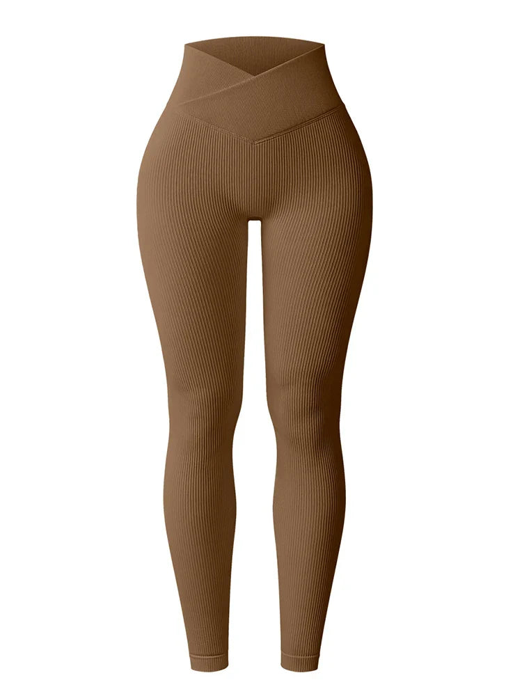 New Winter Women Yoga Thread High Waist Buttock Lifting Sports Yoga Pants