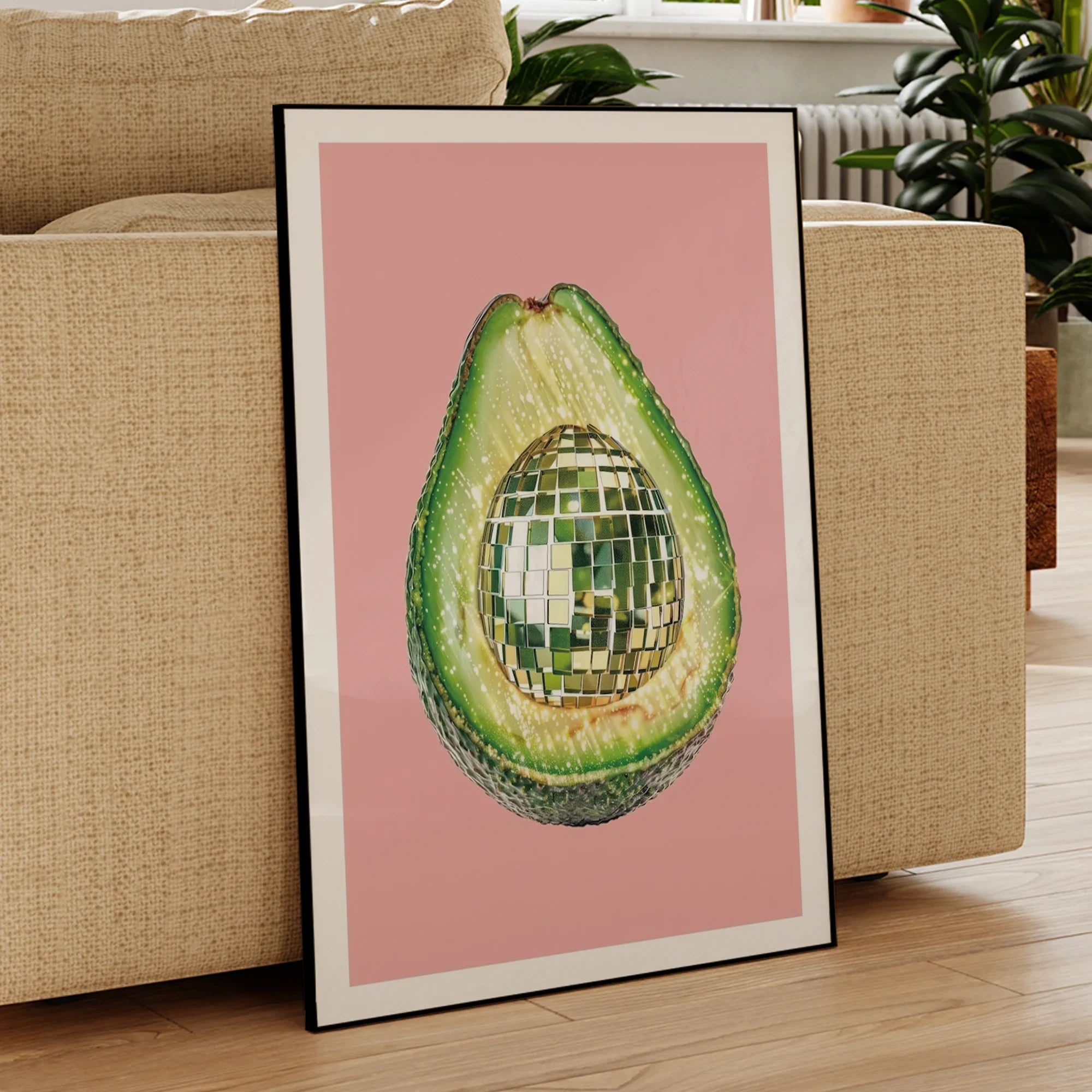 Disco Ball Avocado Wall Art Prints Canvas Painting Poster Picture For Living   Kids BedRoom Home Decor