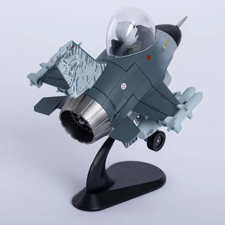 Q-Version F16 Metal Alloy Airplane Model(including base)Home placement, collection and decoration  Creative gift
