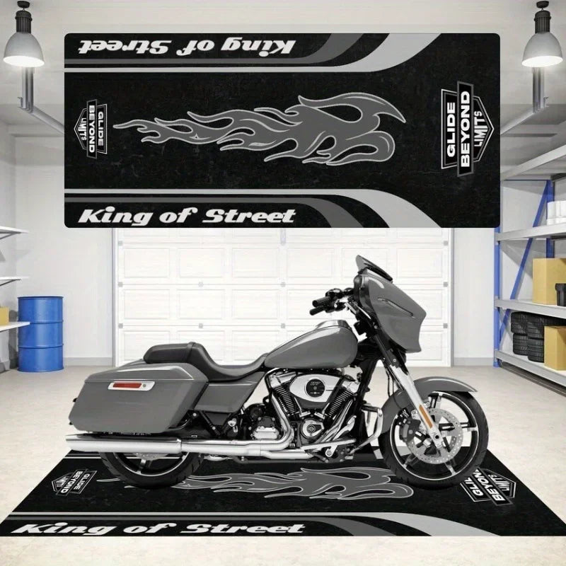 VIKAMA Motorcycle Display Floor Mat, Dirt-Resistant Home Decoration, Corridor And Passageway Carpet, Room Bedside Blanket