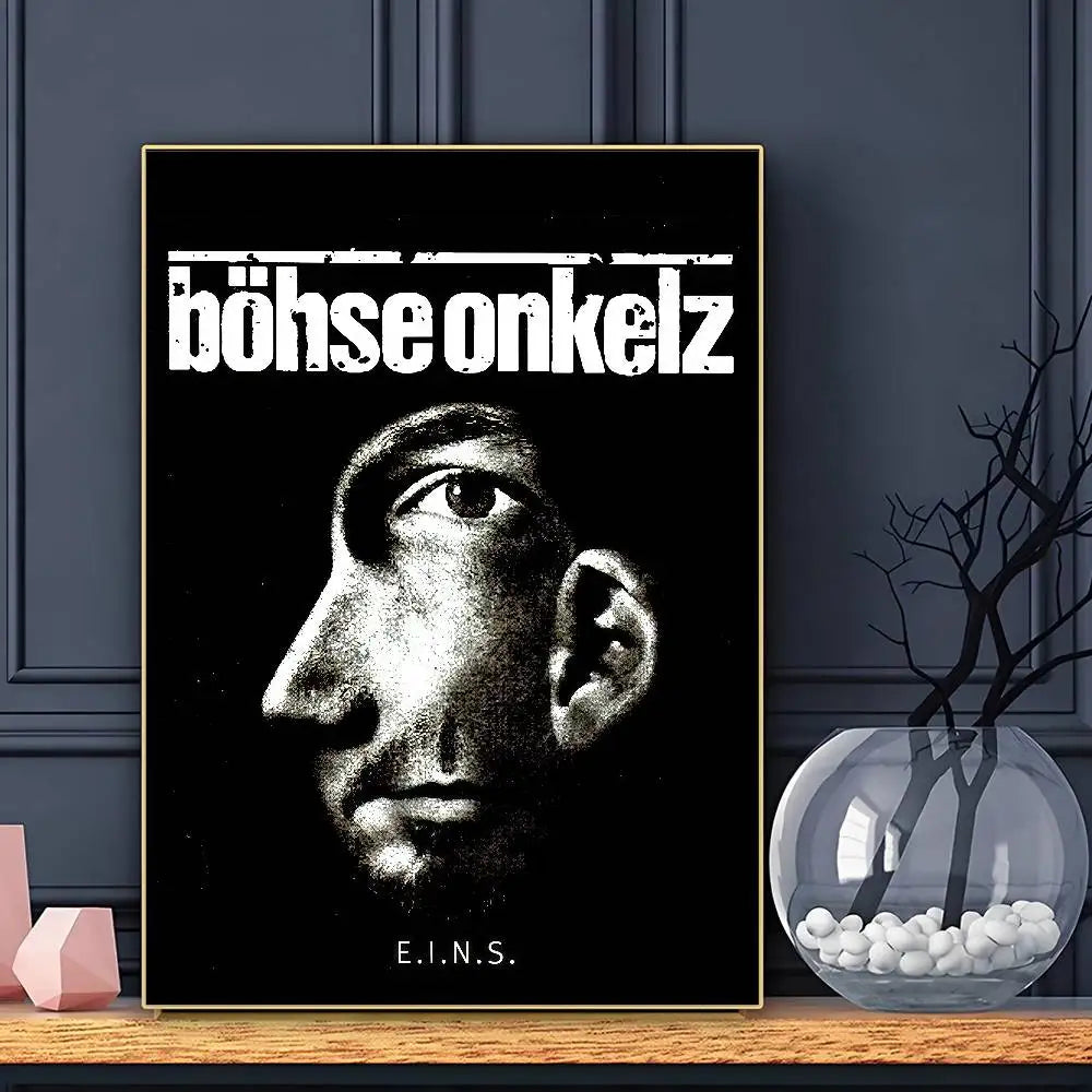 B-Bohse O-Onkelz Rock Poster HD Sticky Wall Art Printing Waterproof Home Living Bed Room Bar Aesthetic Decor