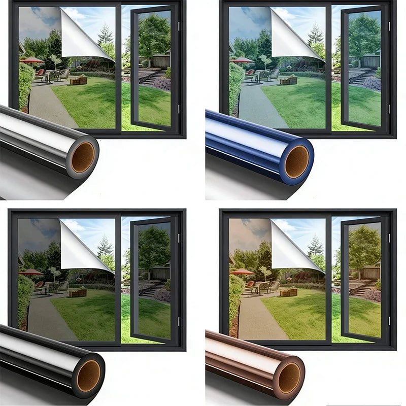 Static Cling Window Film No Glue One Way Privacy Sun Blocking Heat Insulation Tint Window Film for Home Office Building