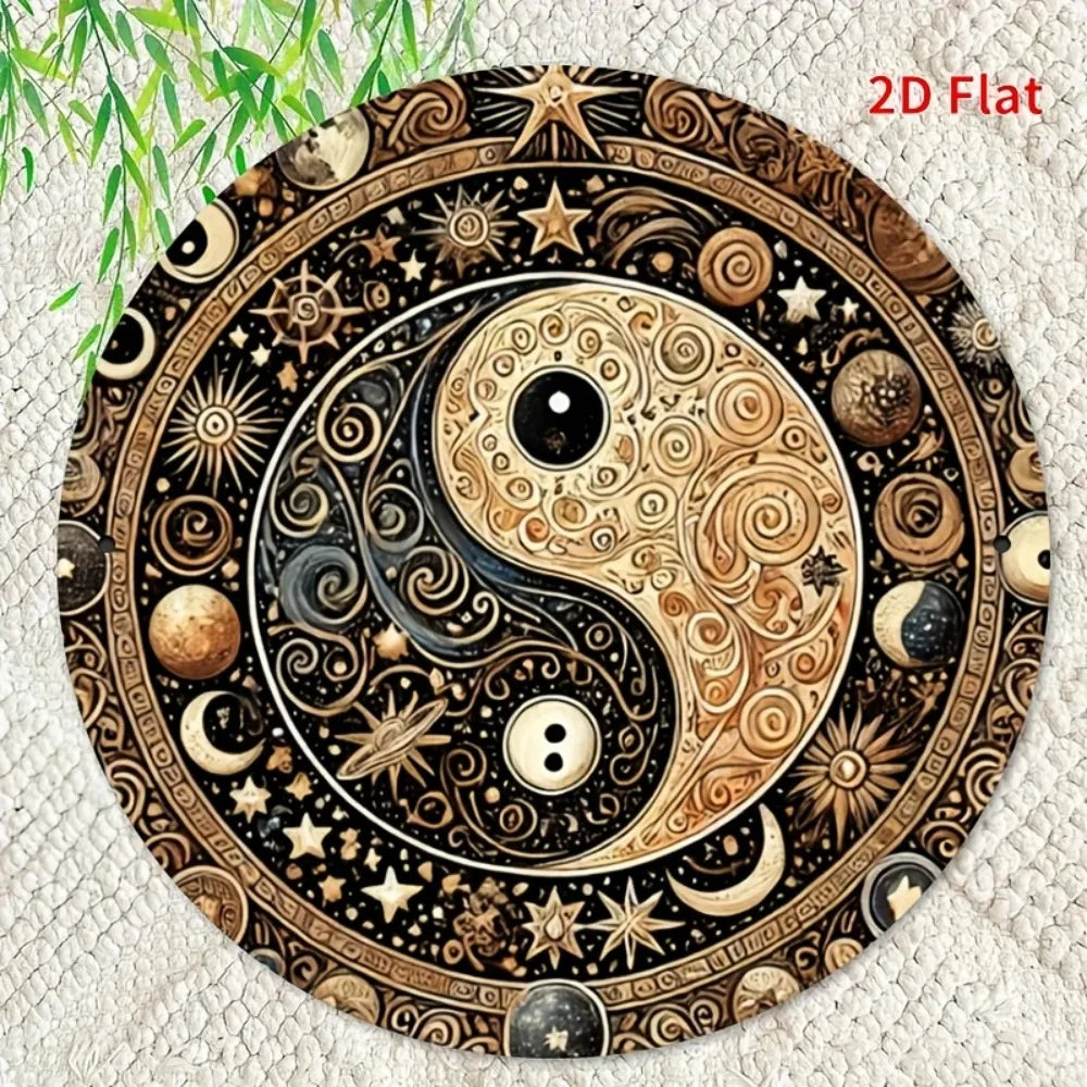 Yin Yang Feng Shui Metal Sign -Hanging Decor for Home, Office, Cafe, Bar - Indoor & Outdoor Multi-Use with Detailed Carving