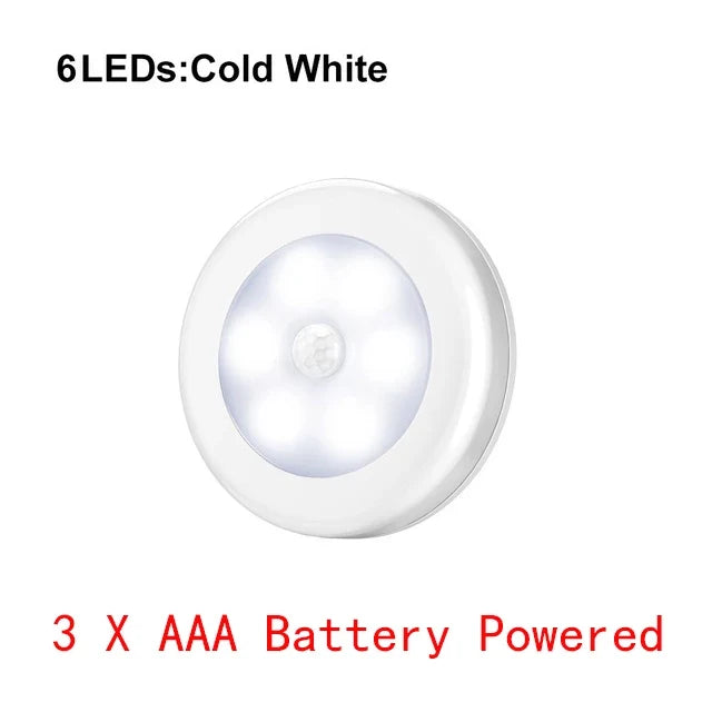 LED Under Cabinet Night Light Motion Sensor Closet Light Kitchen Bedroom Lighting Wall Lamp With Magnetic Strip USB Rechargeable