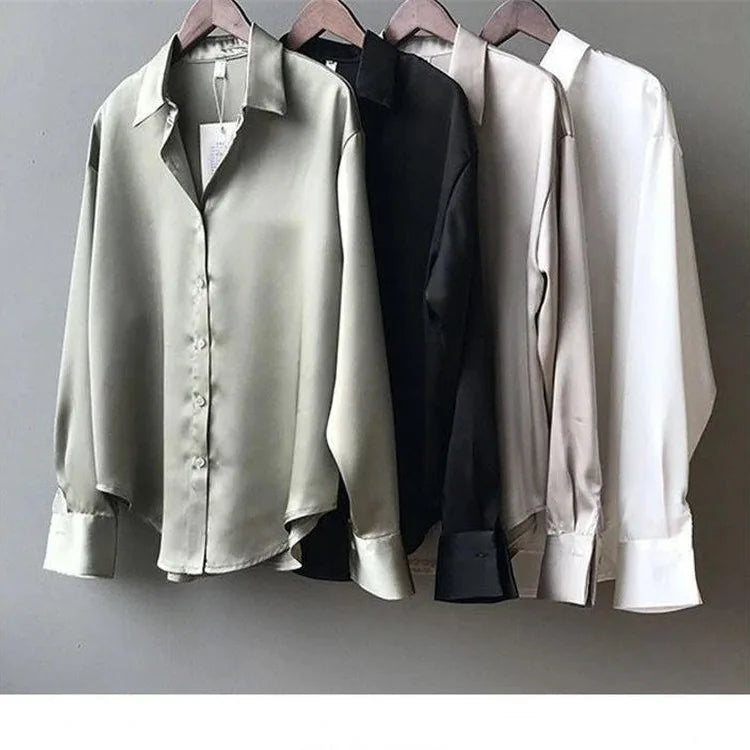 A white shirt for women's autumn and winter, with a unique design sense, is a versatile, retro, Hong Kong-style, elegant, long-s