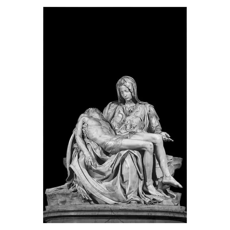 Nordic Simple Wall Art Black Ancient Greek Gods Sculpture David Statue Canvas Print Poster Home Living Room Bedroom Decoration