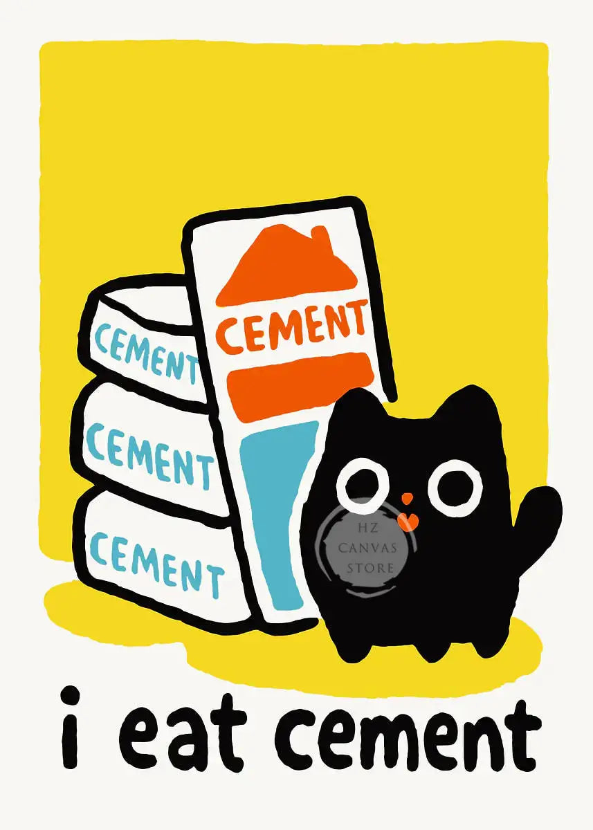 Funny Cat Meme Posters Cartoon Japanese Cat Art Internet Meme Culture Canvas Print Modern Living Room Bedroom Home Decor Gift