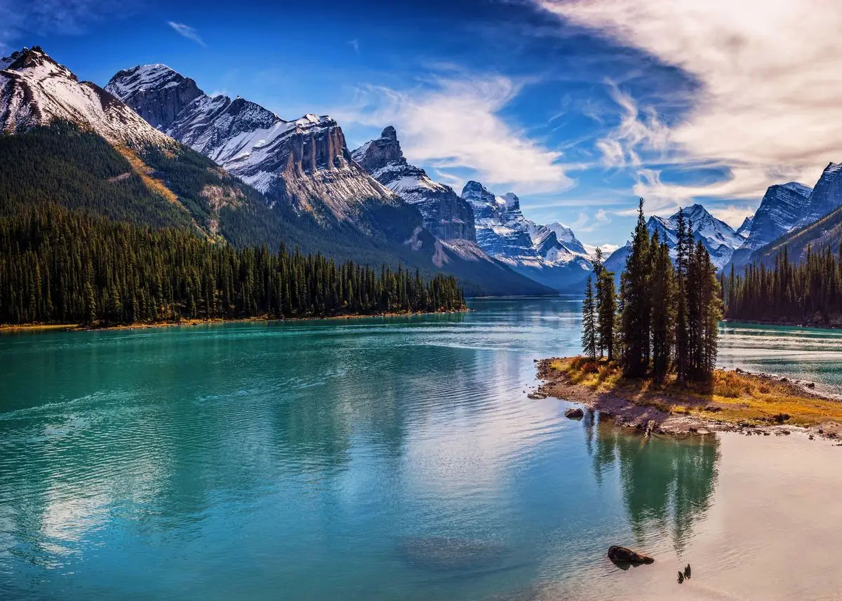 Nature Landscape Green Forest Mountain Lake Boat Poster Print Canvas Painting Wall Art Pictures Modern Living Room Home Decor