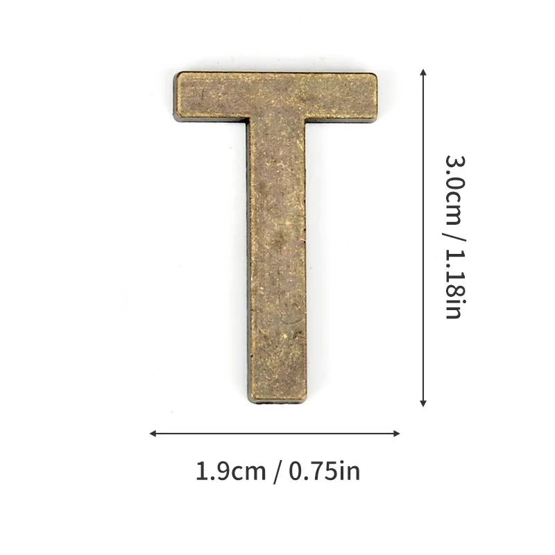 Metal Self Adhesive House Number English Alphabet Letters for Apartment Room Door Plate Table Mailbox Number Stickers 3*2cm