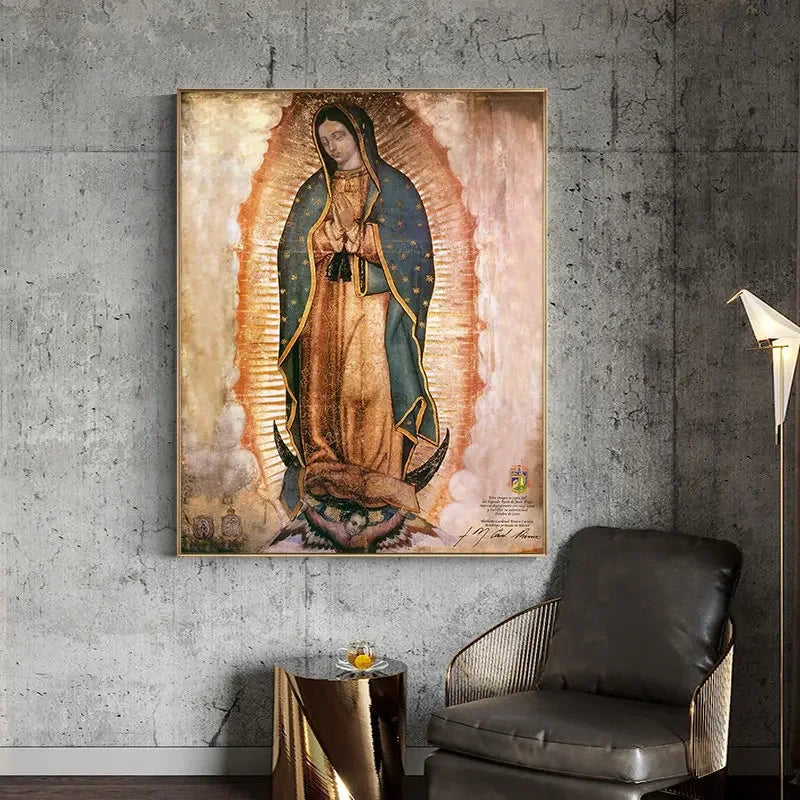 Classic Abstract Wall Art Mexico Our Lady of Guadalupe HD Canvas Print Poster Home Living Room Bedroom Decorative Painting