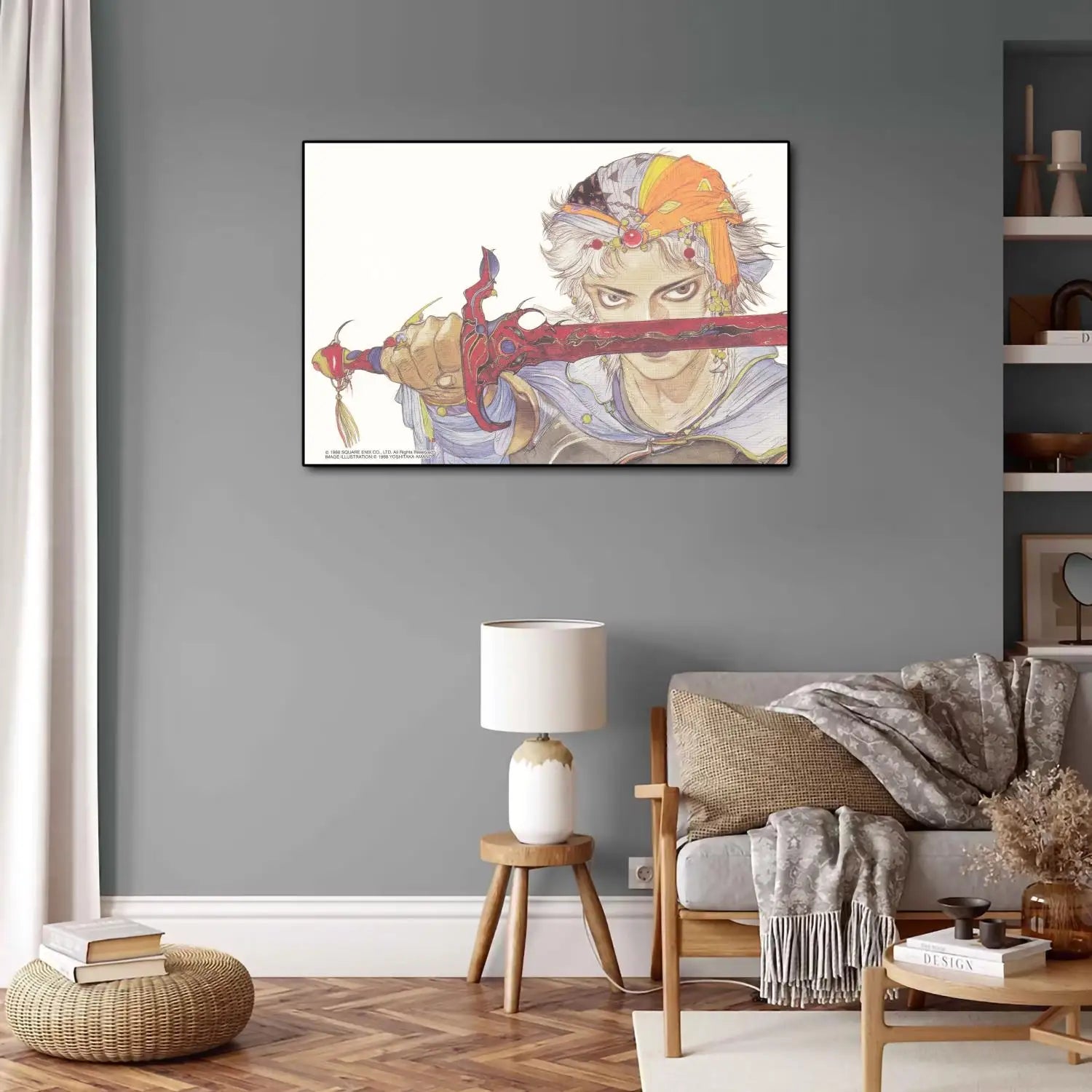 Yoshitaka Amano Final Fantasy Anime Video Game Canvas Art Poster and Wall Art Picture Print Modern Family bedroom Decor Posters