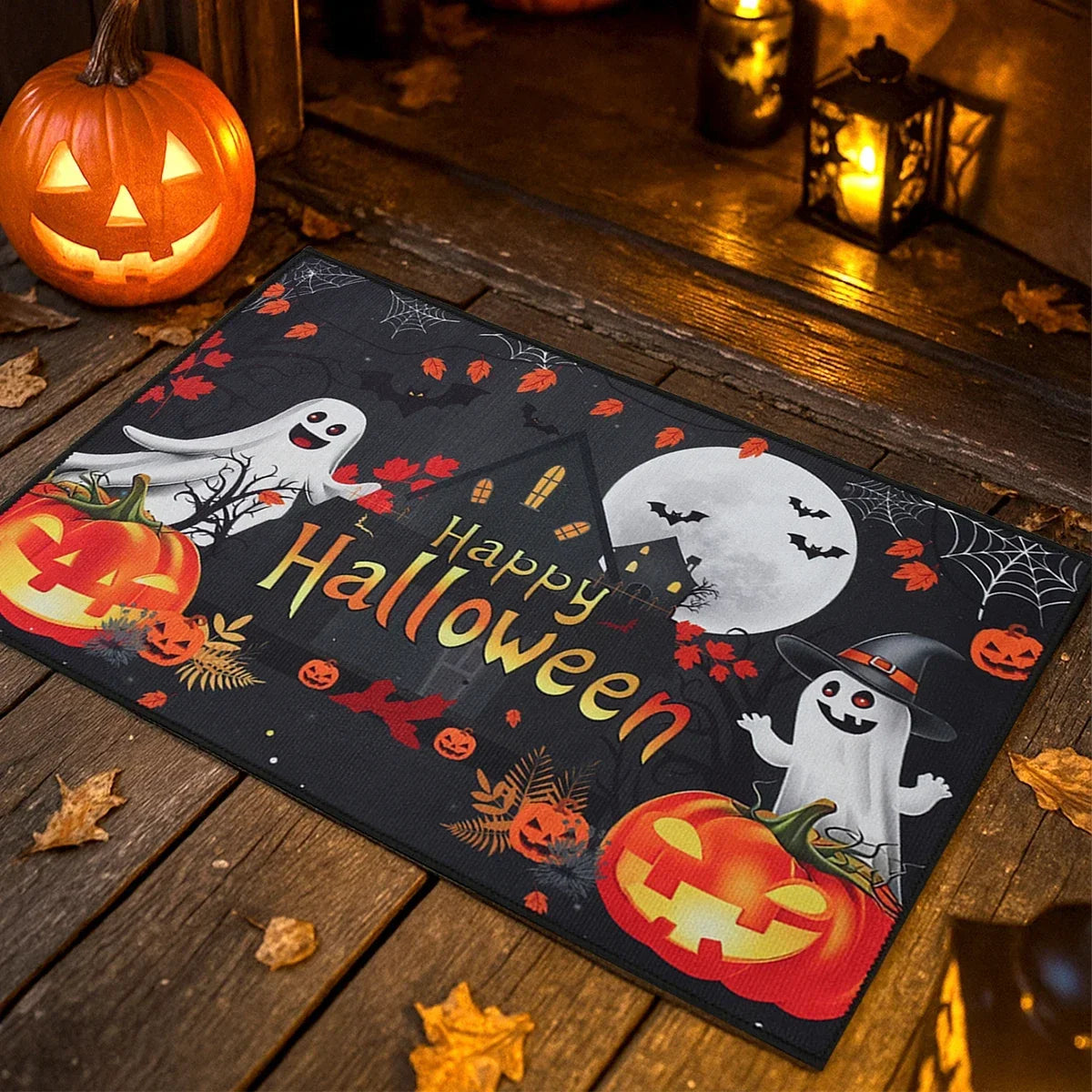 VIKAMA Halloween Doormat Durable And Easy To Clean Halloween Home Decor, Suitable For Bedrooms, Kitchens, Entrances, Etc.