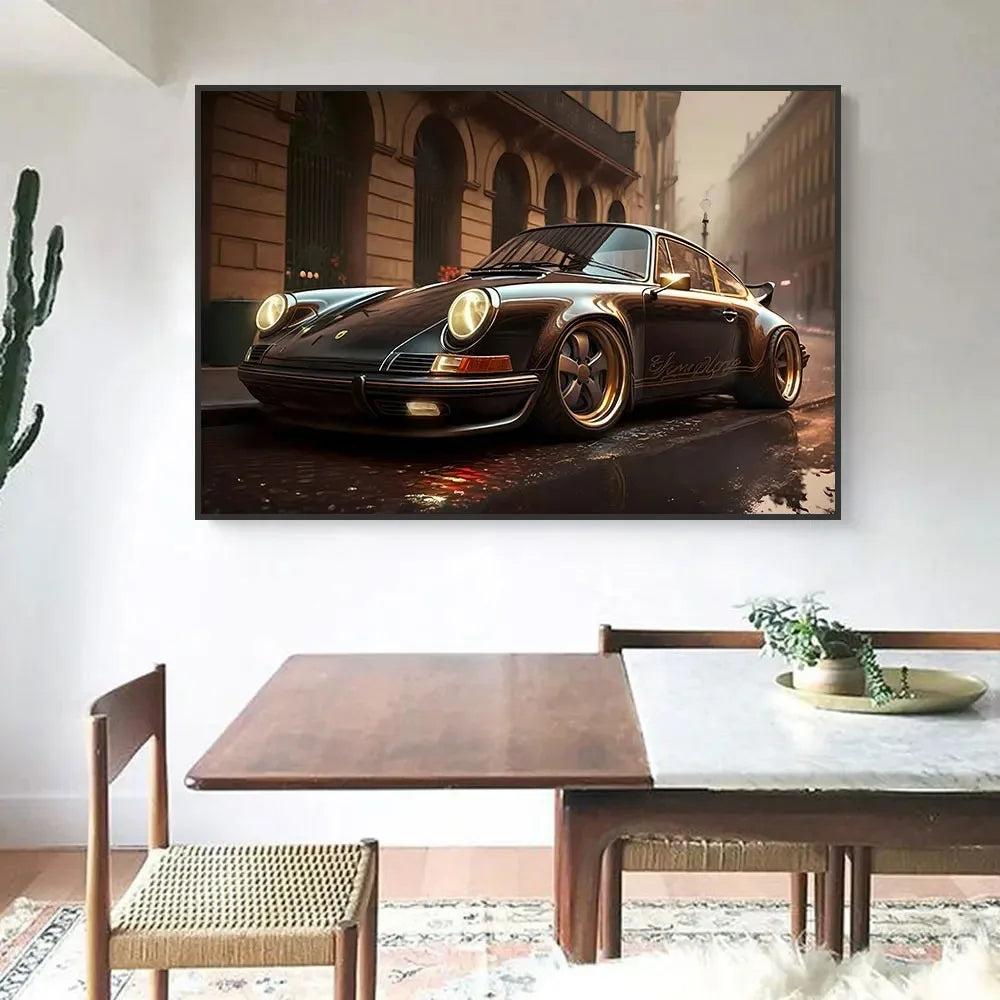 911 GT3 RS Car Generation Supercar Poster Canvsa Print Painting Home Decor Wall Art Decoration Gift For Car Lover Frameless