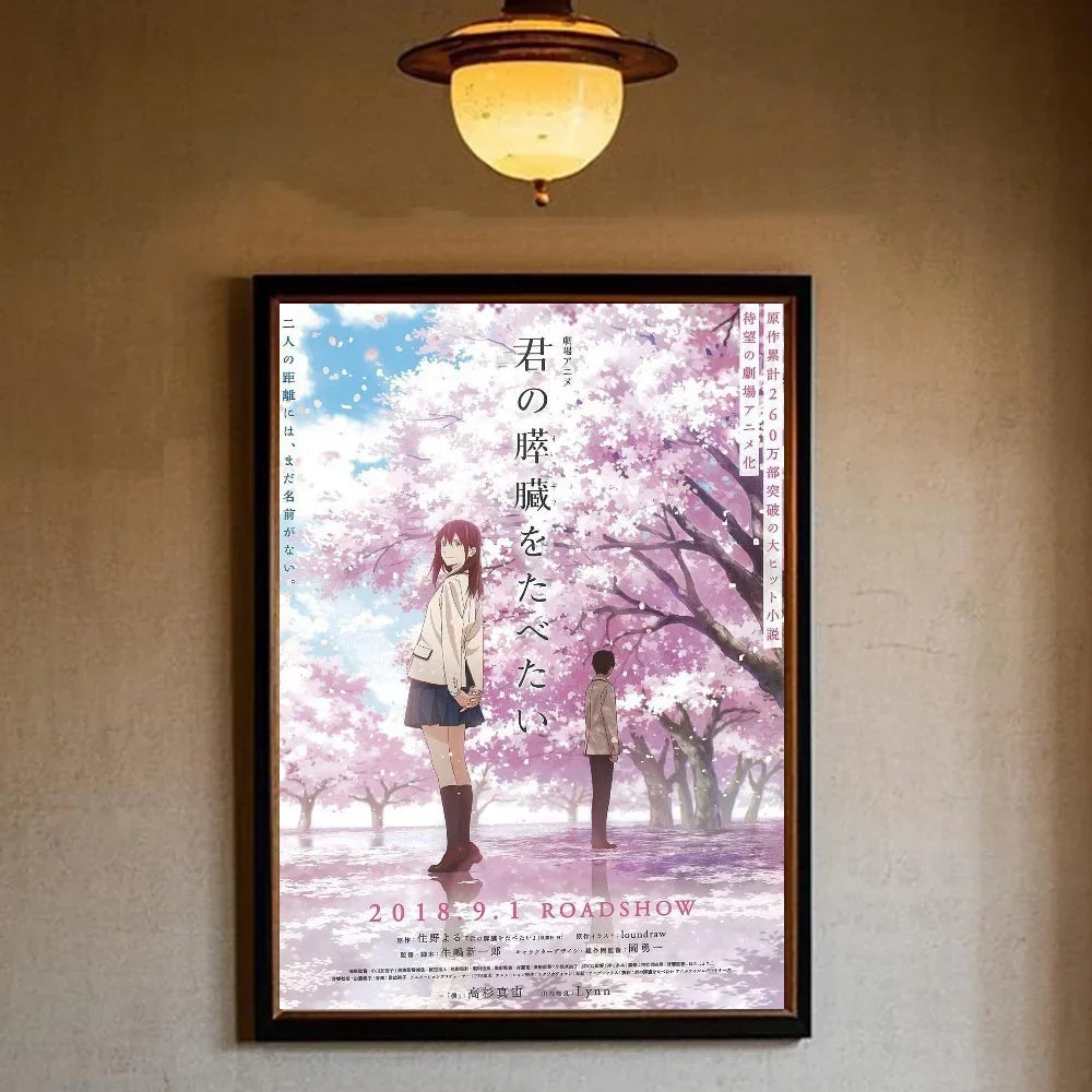 A Silent Voice Movie Poster HD art sticky wall waterproof home living room bedroom bar aesthetic decoration