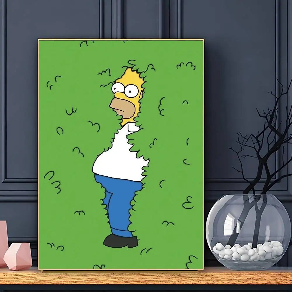Cartoon Funny The S-Simp-sonsS Poster Sticky Wall Art Printing Waterproof Home Living Bed Room Bar Aesthetic Decor