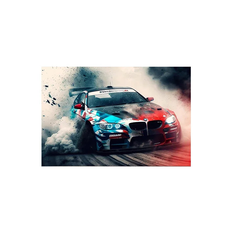 Luxury Racing Car Graffiti E30 Sports Car, Wall Art, HD Canvas Printing Poster, Home, Living Room, Room Decor Supplies