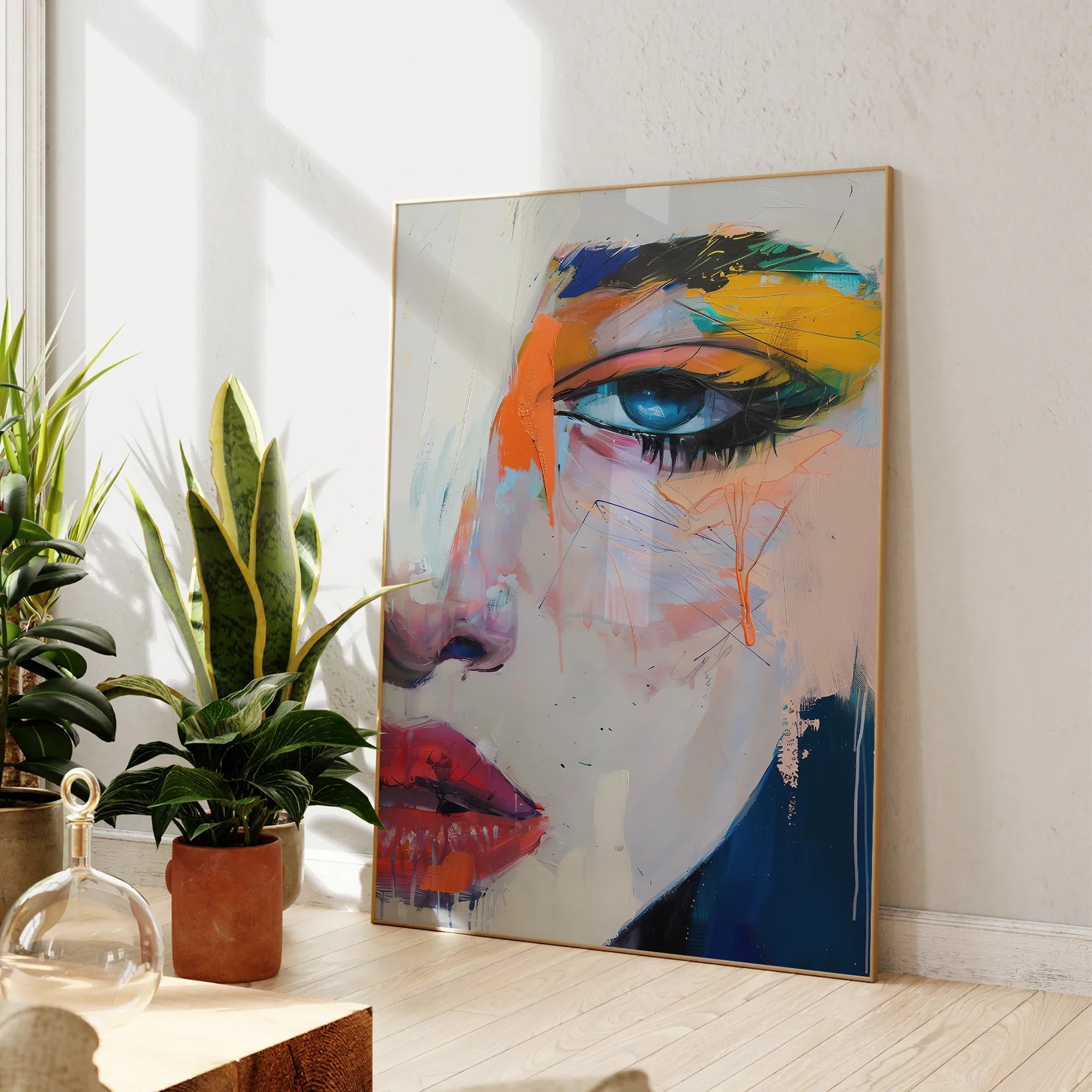 Modern Abstraction Vibrant Figures Guilty Art Painting Print Poster Canvas For Living Room Bedroom Gallery Wall Art Home Decor