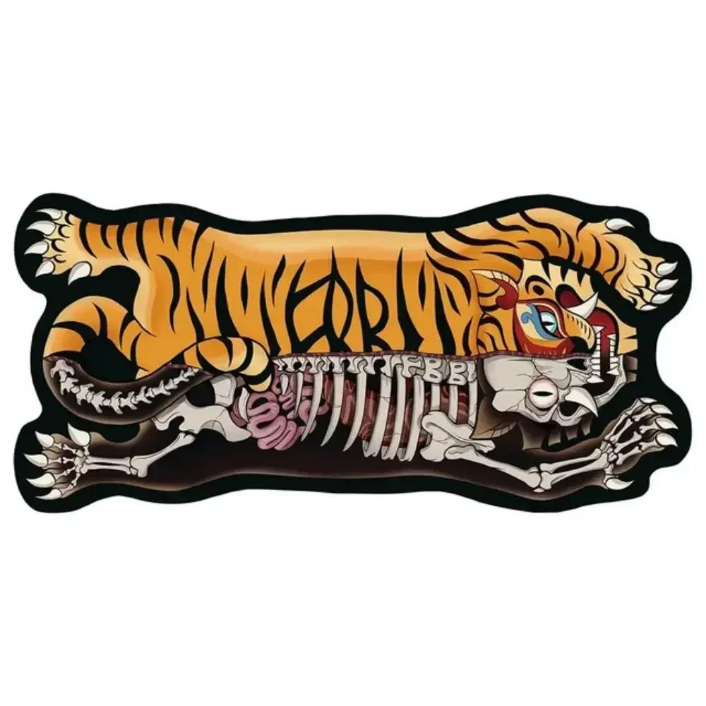 VIKAMA Tiger-Shaped Area Carpet - Non-Slip, Easy To Clean, Home Decoration, Kitchen And Bathroom Floor Mat, Entrance Door Mat