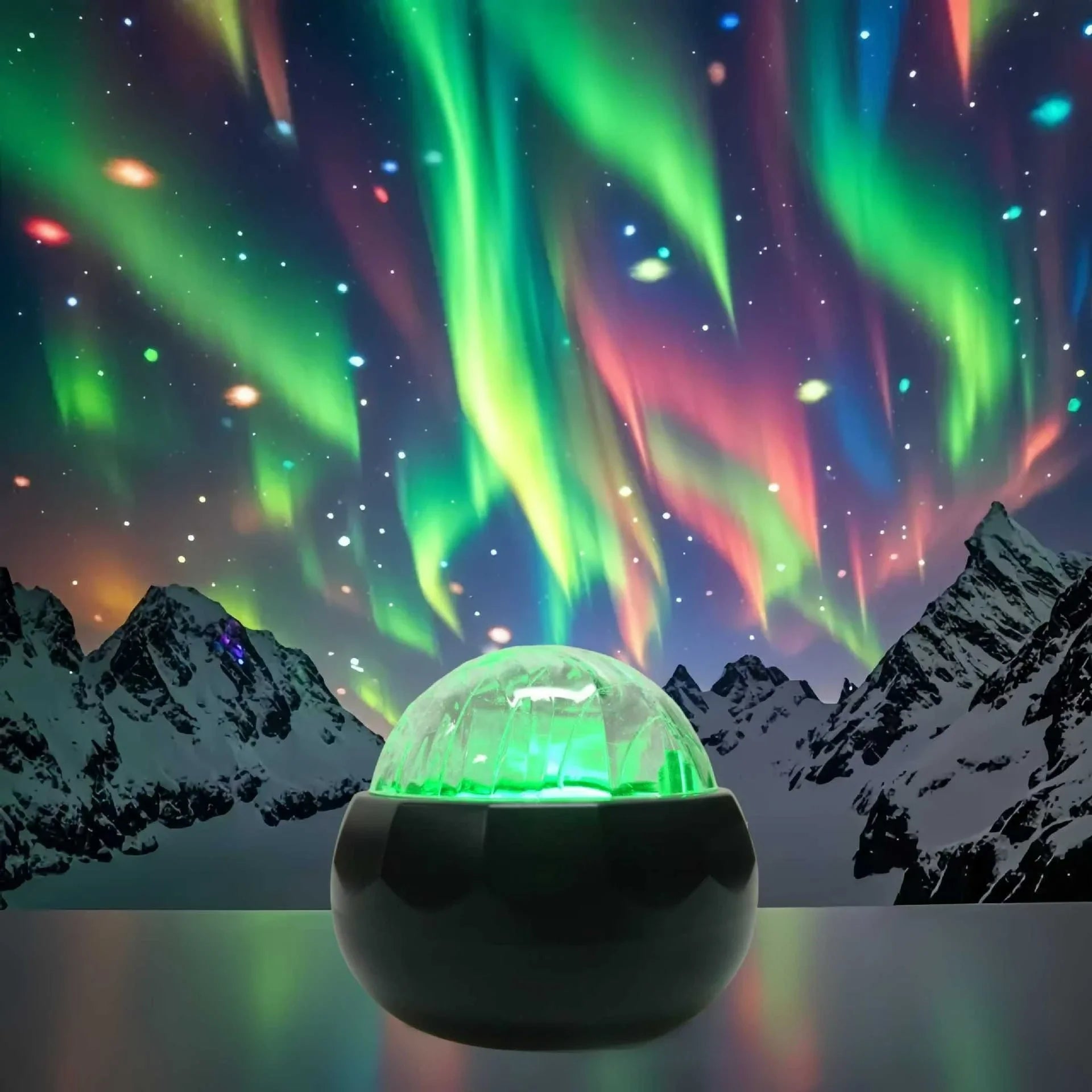 Northern Lights Starry Sky Projector Lamp LED Atmosphere Light Night Aura Aurora Glowing Lamp for Room Party Decoration Gifts