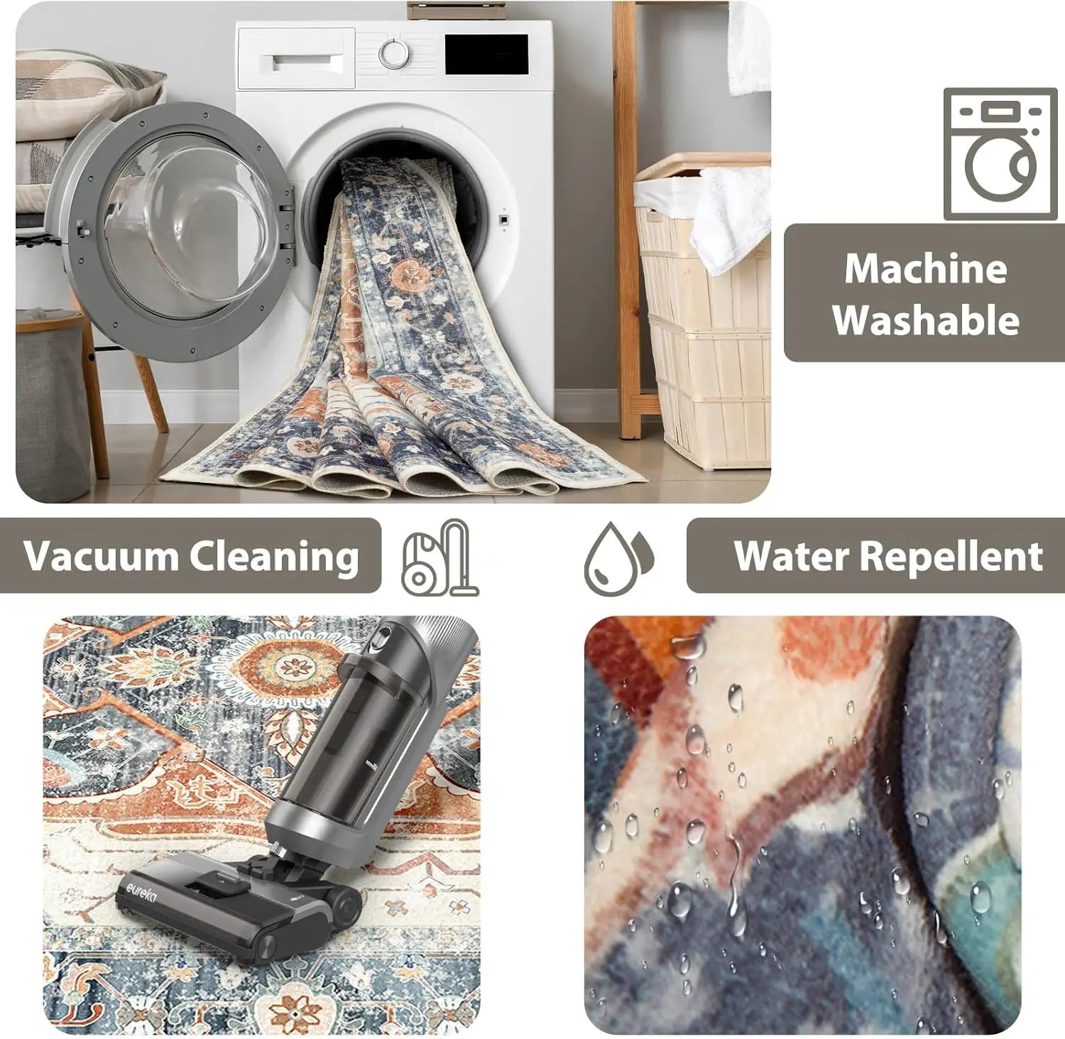 VIKAMA Cartoon Dollar Imitation Cashmere Wash Back Rug Moisture-Proof Foldable Bathroom Floor Mat Bedroom Carpet Home Decoration