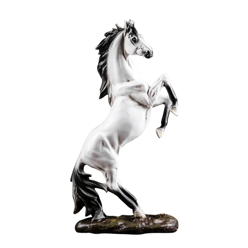 European Style  Horse Sculpture Resin Animal Statue  Decoration Souvenir  Gift  Living Room Office Study Desktop Decoration