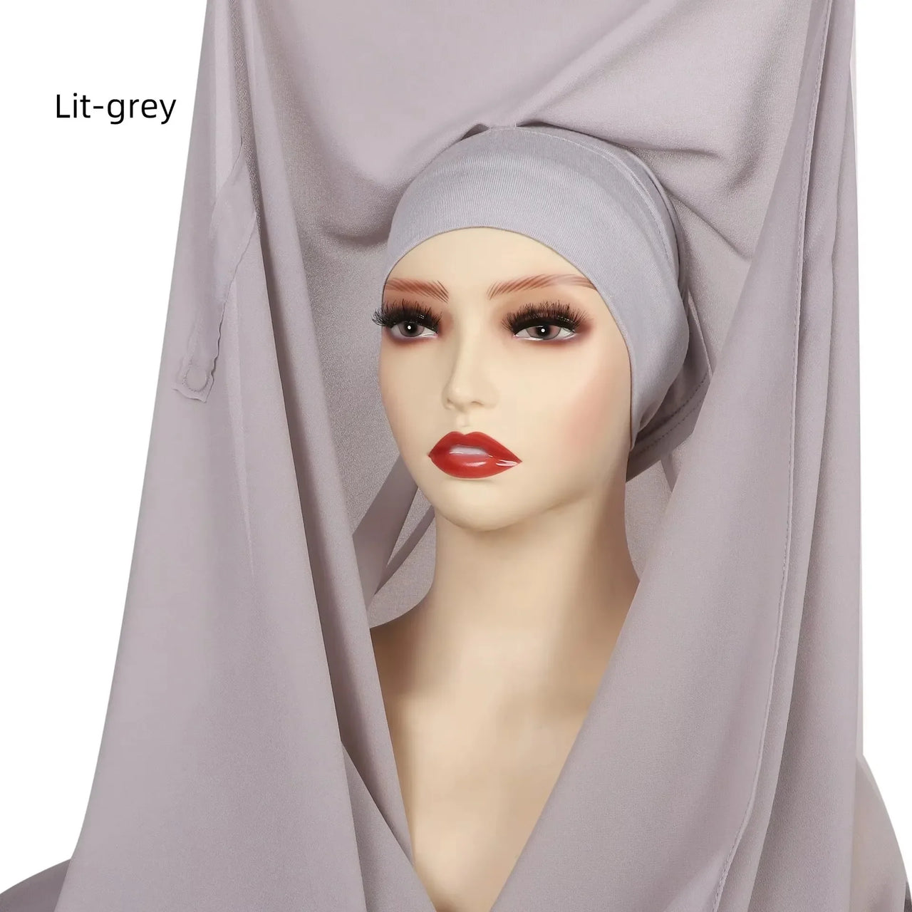 Newest Instant Chiffon Hijab With Magnetic Buckle Solid Color Woman Muslim Hijab Scarf Islamic Turban Fashion Headband Shawl