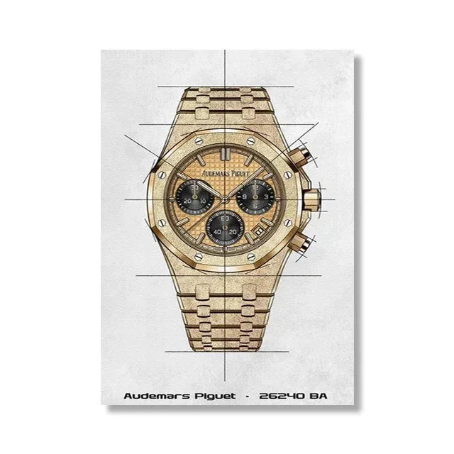 Brand Watch Line Room Living Canvas Painting Wall Art Home Decor