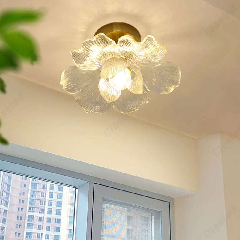 Modern Minimalist LED Flower Petal Ceiling Lamp Living Room Corridor Balcony Decorative Lighting E27