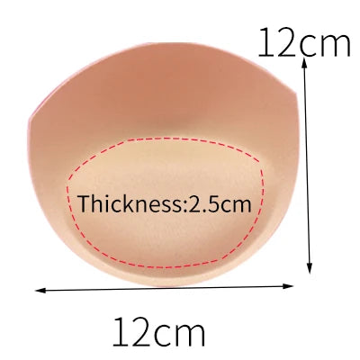 1pair Sponge Inserts In Bra Padded for Swimsuit Breast Push Up Fill Brassiere Breast Patch Pads Women Intimates Accessories