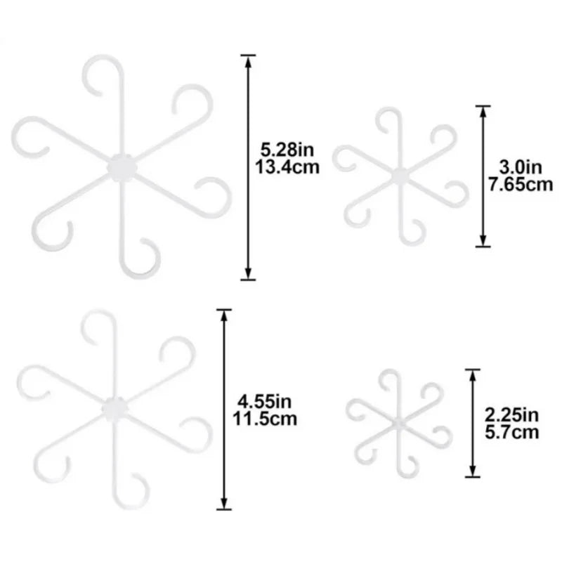 4Pcs Hanging Plant Stand Anti-Toppling Support Pole Plastic Hooks Fixator Flower Hydroponic Folding Fixed Garden Accessories
