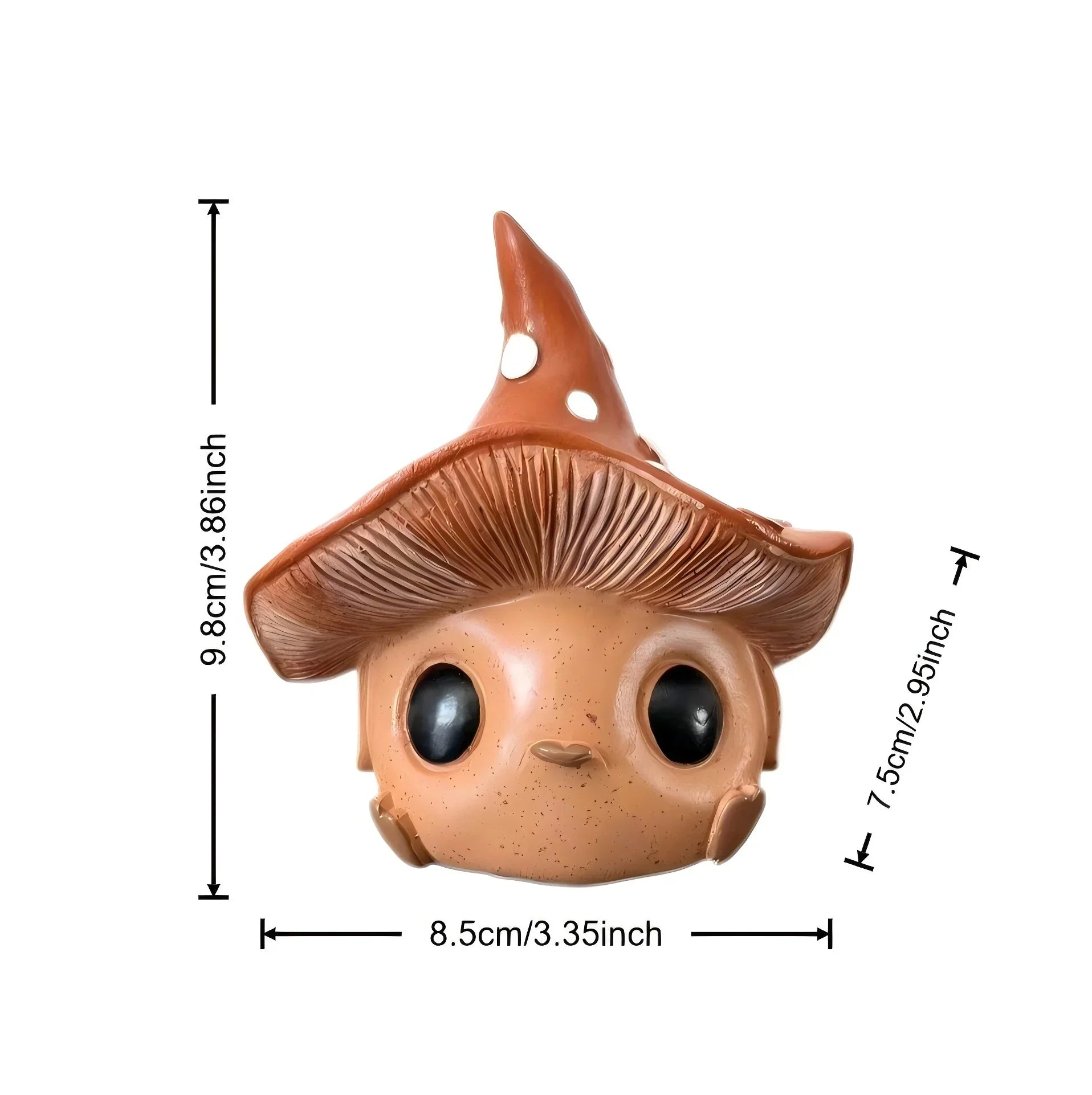 Charming and Adorable Mushroom Elf Statue, with Wide Open Eyes and a Pouty Mouth, Suitable for Home and Office Decoration, a Great Choice for Holiday Gifts, Featuring a Unique Design and Natural Style.