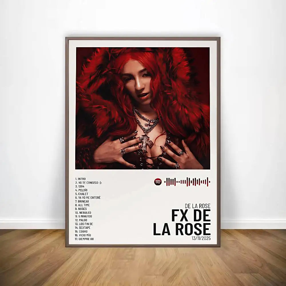 Singer De La Rose Poster HD Art Sticky Wall Waterproof Home Living Room Bar Decoration