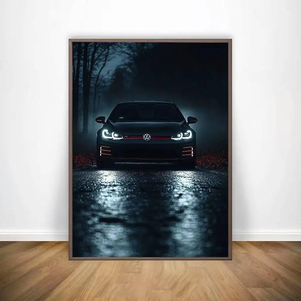 V-VW G-GolfS G-GTI SuperCar Poster Sticky Wall Art Printing Waterproof Home Living Bed Room Bar Aesthetic Decor