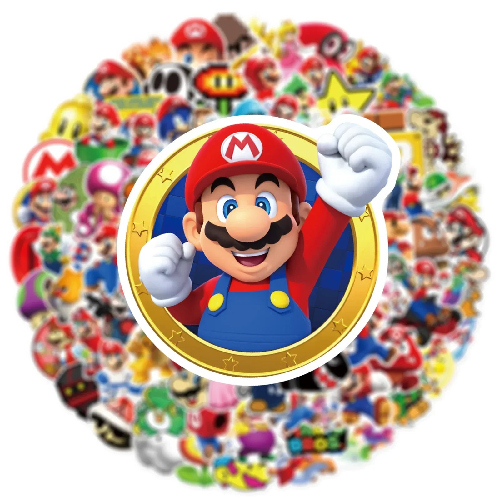 100/200/300Pcs Cartoon Super Mario Game Stickers Laptop Notebook Skateboard Fridge Phone Waterproof Decal Sticker Kids Toys